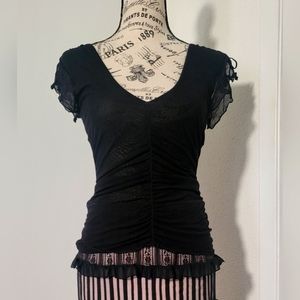 Small, Black, Nylon top.